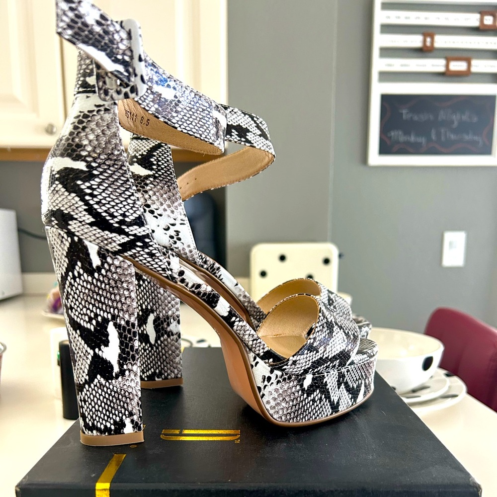 Animal Print Platform Heels